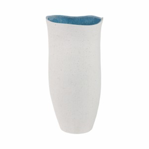 Vaso in ceramica testurizzata, decorazione per la casa in stile costiero, accessorio per soggiorno e tavolo da pranzo, vaso decorativo per fiori - Product Image 3