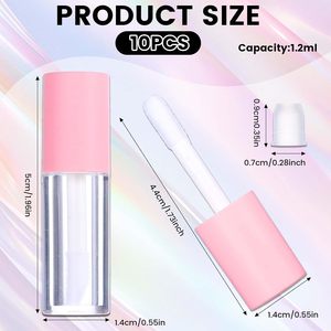 Tubes de brillant à lèvres rose dégradé longue durée en gros, capacité 4ML 6ML, emballage vide en plastique avec sérigraphie pour rouge à lèvres - Product Image 2