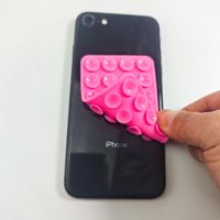 Penyangga Ponsel Anti Selip Silikon dengan Perekat Ganda, Pegangan Handphone untuk Selfie dan Video