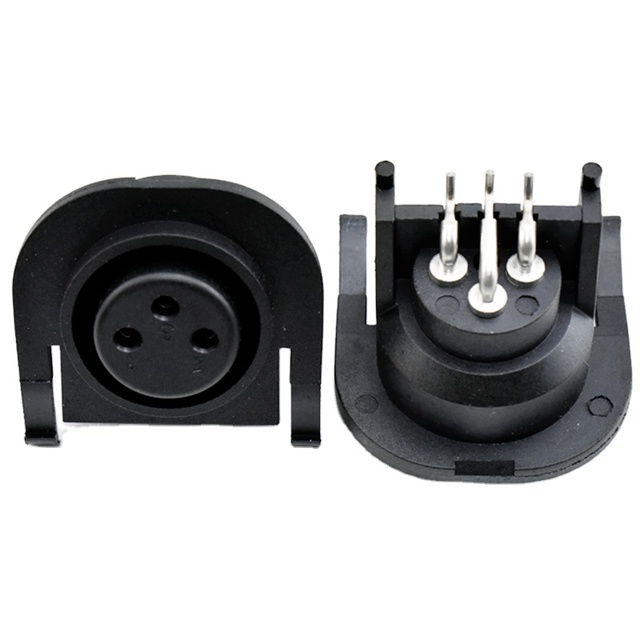 3PIN 3 Interface Bent Feet Female Electric XLR Plug Socket Connector