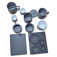Juego de Té de Resina Gris Personalizado Impreso en 3D SLA, Diseño Moderno para Prototipos, Verificación, Producción OEM en Pequeños Lotes