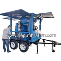 Équipement de purification et de filtration d'huile transformateur sur remorque mobile double essieu HOPU pour l'extérieur