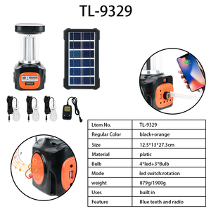 Luz recargable por USB, lámpara multifunción de alto lumen, luz <span class=keywords><strong>Solar</strong></span> para exteriores, linterna LED de emergencia portátil para acampar con Blueteeth - Product Image 3