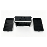 Boîtier de transport léger en plastique ABS rigide OEM 6U pour montage en rack, pour le stockage d'un amplificateur 8'' avec sac en filet zippé simple