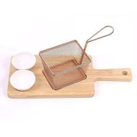 Plateau rectangulaire en bois durable et écologique pour frites, coupelle à sauce, panier à hamburger et snacks pour restaurant et fête