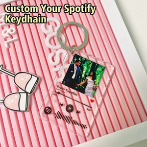 Llavero Personalizable de Acrílico Transparente con Código Musical y KPOP, Material Plástico Ligero, Tendencia de Moda, Llavero de <span class=keywords><strong>Spotify</strong></span> - Product Image 1