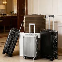 Valises de voyage de luxe en aluminium rigide 20/24/26/29 pouces avec serrure TSA, grande capacité, en alliage d'aluminium et de magnésium