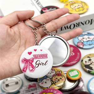 Badge bouton en métal étamé de 2,25 pouces, fabricant de badges métalliques de qualité supérieure, épingle durable en étain plaqué - Product Image 4