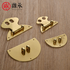 Dingcheng Pure Brass Buckle <b>Lock</b> Tag New Chinese Style <b>Cabinet</b> Door Hardware - Product Image 2