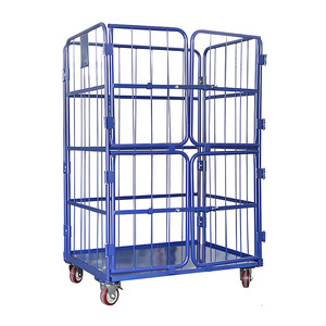 An toàn kim loại vận chuyển hàng hóa xe đẩy dây thép bền hậu cần lồng cho hiệu quả nhiệm vụ ánh sáng xử lý có thể gập lại - Product Image 2