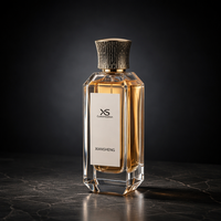 Flacon de parfum en verre vide de luxe rechargeable 100 ml, design octogonal à facettes avec bouchon en alliage de zinc, logo personnalisé, vente en gros