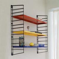 Étagère murale en gros, style Mondrian moderne, étagère murale en métal colorée, rangement mural flottant réglable