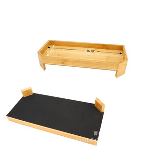 Bandeja de bambú para bañera de 16.10 pulgadas x 6.57 pulgadas, antideslizante, con estante para lectura y soporte para teléfono/tableta - Product Image 1