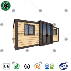Mini-villa extensible préfabriquée en bois clair et élégant pour jardin privé et cabane de vacances à courte durée de séjour - Product Image 2