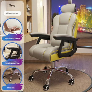 Nuova Poltrona <span class=keywords><strong>da</strong></span> <span class=keywords><strong>Ufficio</strong></span> Ergonomica in Ecopelle Economica, Comoda Sedia Girevole con Poggiatesta Disponibile - Product Image 4