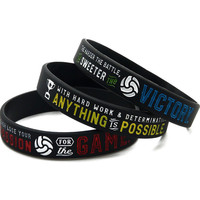 Bracelet de volley-ball en silicone personnalisé du fabricant, bracelet de volley-ball rempli d'encre en relief, élastique de sport durable pour la promotion