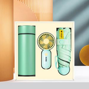 Ensemble Cadeau Promotionnel Personnalisé pour Mariage : Mini Ventilateur et Parapluie – Idéal pour Invités, Petites Amies, Anniversaires et Garçons - Product Image 1