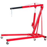 Chèvre de Levage Moteur Hydraulique Pliable 2 Tonnes avec Roues, pour Atelier