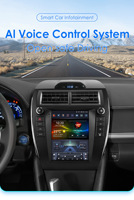 CARUPEZ - Unidad Principal de Navegación Estéreo para Automóvil Android IPS de 9.7 Pulgadas con Cámara de Reversa para Camry 2012-2014, 8 Núcleos, Estilo Tesla Vertical