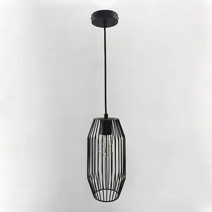 E27 European Hotel Home Decor Black Nordic Design Indoor Chandelier Minimalist Dinning Pendant Lamp