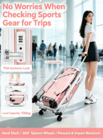 Sac de golf pour transport aérien - Housse de protection rigide transparente pour balles de golf homme/femme, valise à quatre roues, sac de transport aérien