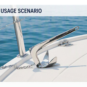 Ancre marine à trois griffes en acier inoxydable HF pour applications marines intensives - Haute puissance de maintien, résistante à la corrosion - Product Image 3
