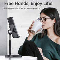 Nouveau support de téléphone portable et tablette en alliage d'aluminium pour bureau, réglable, cadeau d'affaires, support de téléphone portable avec logo personnalisé