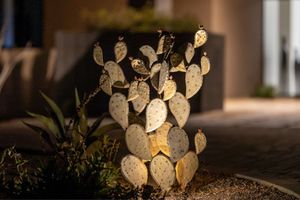 Escultura de Cactus de acero inoxidable para decoración del hogar, estatua personalizada de Arte Moderno de Metal para paisaje al aire libre, tamaño medio - Product Image 3