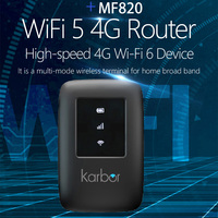 Routeur portable 4G Karbor MF820 Cat6, mini routeur WiFi 300 Mbps, vitesse de téléchargement 150 Mbps, Type-C, WiFi double bande 2,4 GHz/5,8 GHz