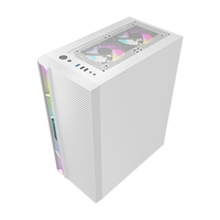 2024 Fábrica OEM Vidrio templado Oficina Computadora Estuches PC Estuches Escritorio Torres PC gabinete RGB tira de luz Atx PC CASE para Tablet