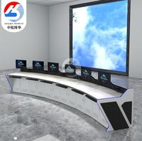 Station de travail en forme d'arc personnalisée, console de salle de contrôle de bureau, table combinée, centre de commande, console de surveillance