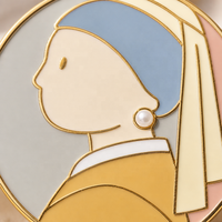 Épingles de revers personnalisées OEM/ODM en émail dur, alliage de zinc, motif classique, portrait artistique, souvenir, cadeau