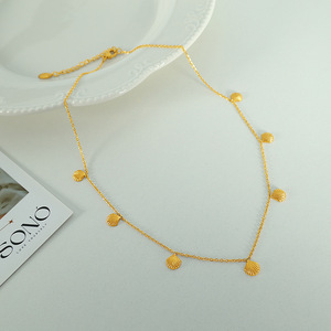 สร้อยคอจี้เปลือกหอยสไตล์ฝรั่งเศส สีทอง 405 ซม. สวมใส่ได้ทุกวัน สำหรับผู้หญิง - Product Image 4