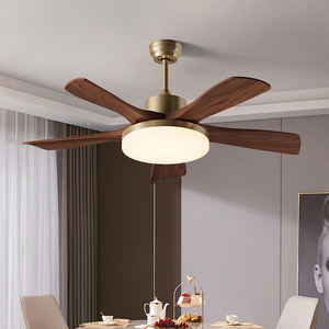 Ventilateur de plafond moderne à profil bas avec moteur AC en métal, à intensité variable, à économie d'énergie, LED intelligent avec télécommande, 5 pales, pour salle à manger - Product Image 6