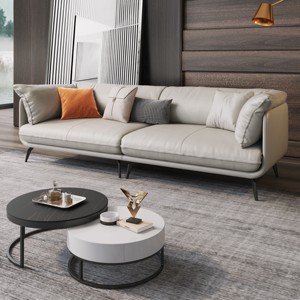Großhandel Hochwertiges Italienisches Wasserdichtes Echtleder Neuestes Design Sofa-Set für Wohnzimmer Sofas und Sektionale - Product Image 5