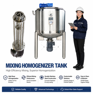 Cosmetic Cream <b>Making</b> <b>Machine</b> 500L Vacuum Emulsifying Homogenizer <b>Mixer</b> - Product Image 3