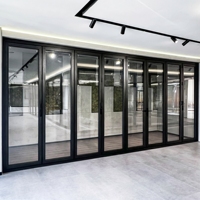Portes pliantes en aluminium ZCSUNG, design moderne, entrée en aluminium, étanches, double vitrage trempé, couleur personnalisée, porte pliable