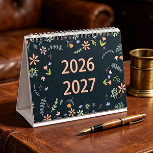 2026-2027 Modestaande bureaukalender maandelijks omdraaibaar 10x8,25 inch dik papier met stickers voor thuiskantoor academisch jaar - Product Image 1