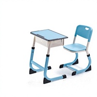 Chaises et bureaux réglables en ABS pour les élèves du primaire/secondaire, les centres de tutorat après l'école, les études à domicile - Style minimaliste moderne