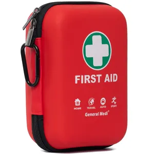 Custom Hardcase First Aid Kit Red Portable First Aid for Family Travel Emergency Medical Aid Kit