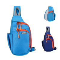 Sac de poitrine unisexe pour le sport et le cyclisme en plein air, personnalisé, en nylon, antivol, grande capacité, fermeture éclair imperméable