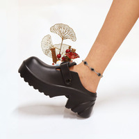 Mules compensées de luxe en EVA pour femme, style sabot épais, idéales pour l'été et le printemps