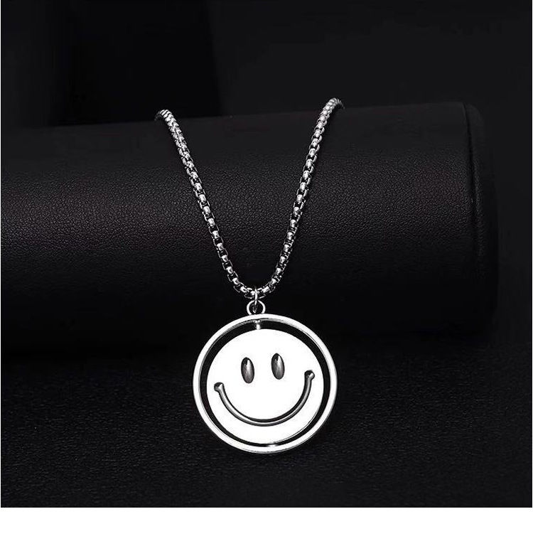 Xl0036 visage smiley rotatif avec chaîne en acier 70cm