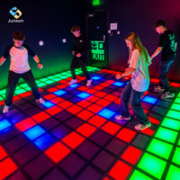 Dalles de sol interactives LED 30x30CM pour jeux de sol, éclairage de scène, danse et divertissement intérieur multifonctionnel
