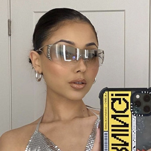 Y2K Punk <span class=keywords><strong>Moon</strong></span> Gafas de Sol de una pieza para mujer Hombre Vintage Ciclismo al aire libre Deportes Hip Hop Cyber Gafas de sol UV400 Tendencia - Product Image 4