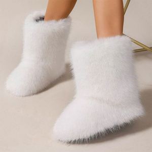 <span class=keywords><strong>Bottes</strong></span> à semelle personnalisée en peluche rose avec broderie de sourire - Product Image 4