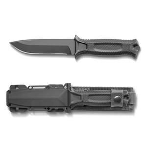 سكين تكتيكي للصيد والتخييم والبقاء على قيد الحياة، ذو نصل ثابت بمقبض نايلون، عالي الصلابة، تصميم تانغ كامل، باللونين الأخضر والأسود، مع غمد. - Product Image 6