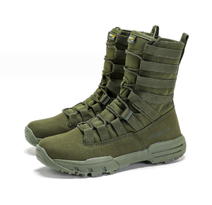 รองเท้าบูทผ้าใบหนังกลับสีเขียว น้ำตาล กากี ดำ รุ่น DFJB03 Asiaon - Product Image 5