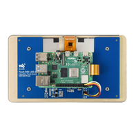 Raspberry 7 pulgadas HM LCD para Raspberry Pi 4B 3B Zero 2W 1024x600 IPS táctil capacitiva Ubuntu Kali Retropie OS Plug Play