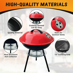 <span class=keywords><strong>Barbecue</strong></span> extérieur de 14 pouces avec logo personnalisé, <span class=keywords><strong>barbecue</strong></span> au charbon de bois de haute qualité pour les promotions - Product Image 3